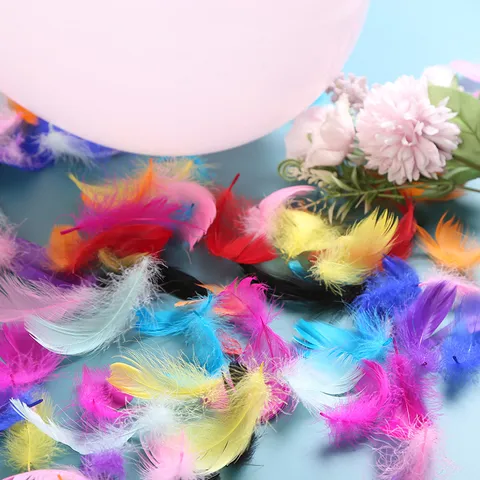 Lebendige Bunte Federfüller Für Transparente Bobo-Ballons Party Bekleidungszubehör DIY Handwerk Dekor