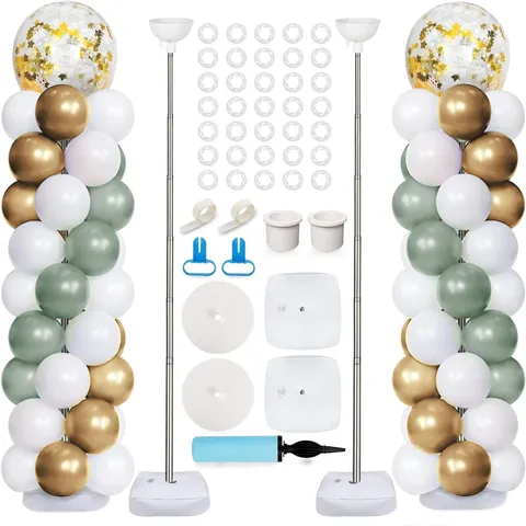 Kit de Support de Ballon Rétractable Support de Colonne Réglable Avec Base Pour Décoration de Fête de Mariage Anniversaire Fournitures