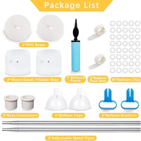 Kit de Support de Ballon Rétractable Support de Colonne Réglable Avec Base Pour Décoration de Fête de Mariage Anniversaire Fournitures