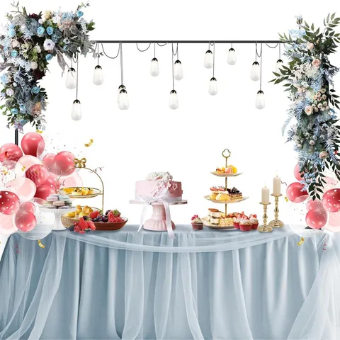 Kit d'Arche de Ballons de Table Réglable Support de Tige de Bureau en Fer Forgé Avec Clips Pour Décoration de Fête de Mariage d'Anniversaire Accessoires