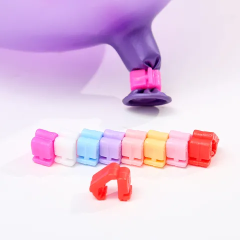 Colorful Plastic Balloon Clips Sealing Clamps Mixed Colors Wedding Birthday Party Decoration Balloon Accessories