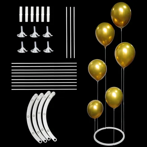 Plastic Balloon Column Stand Kit Wave Round Base Balloon Holder For Wedding Birthday Party Decoration Event Supplies