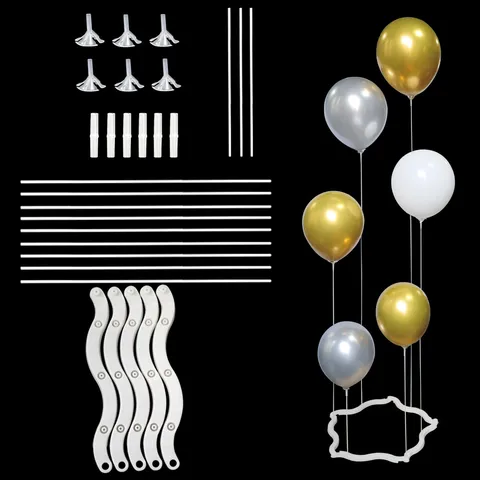 Plastic Balloon Column Stand Kit Wave Round Base Balloon Holder For Wedding Birthday Party Decoration Event Supplies