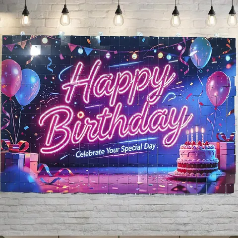 Panneau Mural Scintillant à Paillettes Carrées Toile de Fond Fête d'Anniversaire Décoration Fond Brillant Accessoires de Photographie