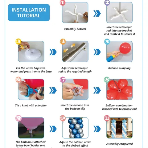 Telescopic Rod Balloon Column Stand Kit Balloon Holder Accessories For Party Wedding Birthday Decoration
