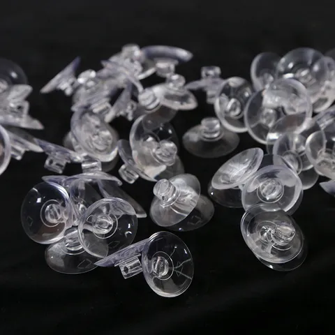 Ventouses en Plastique Transparent Petites Perforées Robustes pour Décoration de Voiture de Mariage Bricolage