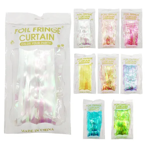 Rideau à Franges en Aluminium Feuille Métallique Tinsel Rideau de Porte pour Mariage Anniversaire Fête Mur de Fond Décoration