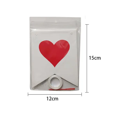Bannière Banderín Marquage à Chaud Saint-Valentin Mariage Fête Romantique Proposition Décoration Suspendue Guirlande