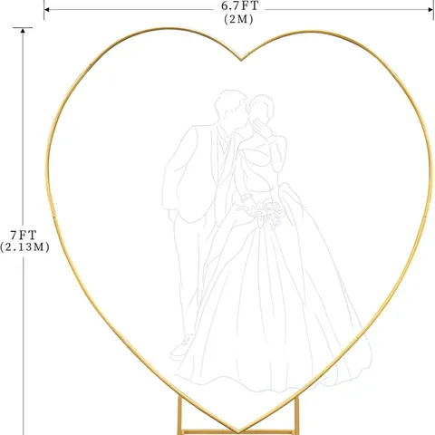 Soporte de Arco de Globos en Forma de Corazón de Hierro Marco de Fondo de Bodas para Decoración de Fiesta de Cumpleaños de Compromiso de San Valentín