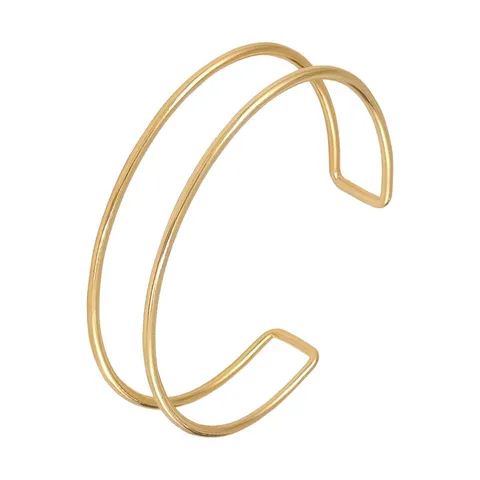 Esagerato Bracciale da Braccio in Metallo da Donna Moda Lucido Geometrico Aperto Regolabile Polsino Rigido Gioielli