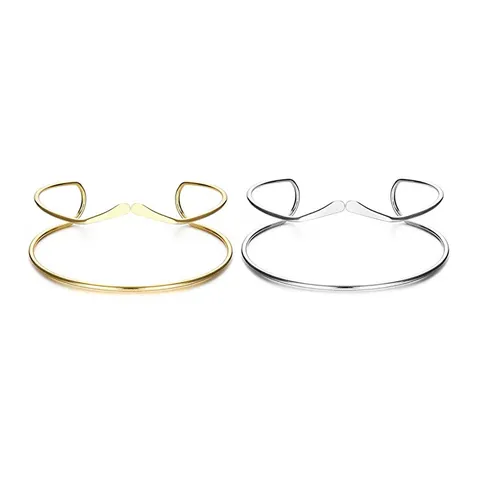 Minimalista Bracciale da Braccio Aperto in Metallo Geometrico Regolabile Fascia da Braccio Street Style per Donna Gioielli Regalo
