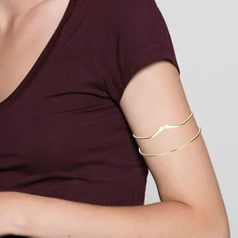 Minimalista Bracciale da Braccio Aperto in Metallo Geometrico Regolabile Fascia da Braccio Street Style per Donna Gioielli Regalo