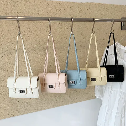 Dames Casual Synthetisch Leer Schoudertas met Lychee Patroon en Minimalistische Stijl Perfecte Opbergstructuur voor Dagelijks Woon-Werkverkeer