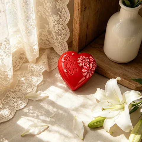 3D Herz Blume Silikonform DIY Duftkerze Gipsform Kiss Love Muster Fondant Schokolade Backwerkzeug Bastelform