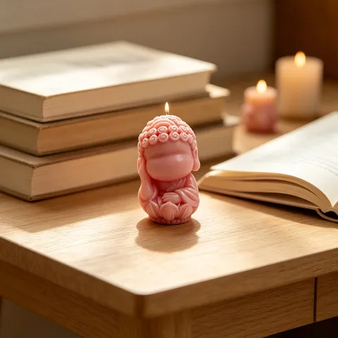 Zen Buddha Silicone Mold For Candle Making 3D Statue Plaster Craft Mold Mini Buddha Sculpture DIY Resin Fondant Molding Tool
