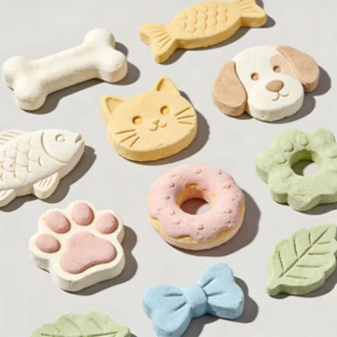 Silicone Pet Snack Mold Bone Fish Paw Print Shape DIY Dog Cat Biscuit Baking Mold Tray Kitchen Bakeware Tool
