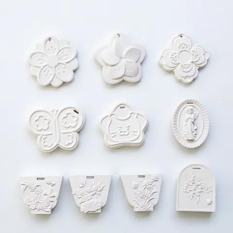 DIY 3D Silicone Mold For Plaster Aroma Diffuser Stone Christmas Tree Floral Figures Handmade Candle Craft Molding Tool
