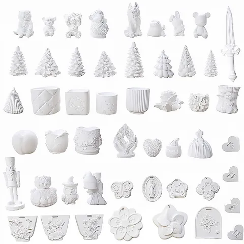 DIY 3D Silicone Mold For Plaster Aroma Diffuser Stone Christmas Tree Floral Figures Handmade Candle Craft Molding Tool