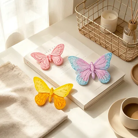3D Textuur Vlinder Siliconen Vorm Voor Fondant Taart Chocolade Decoratie DIY Handgemaakte Zeep Hars Gietvorm