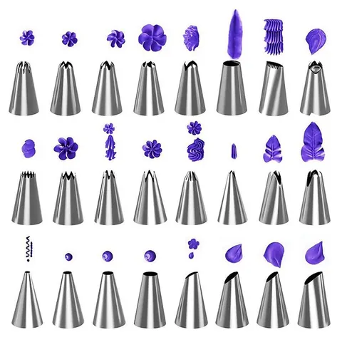 Professionelles Tortendekorationsset Backwerkzeug Set Mit Drehbarem Tortenteller Spritztüllen Spatel Schaber Fondantformen Für Hausgemachte Desserts