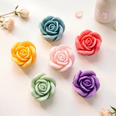 3D Rose Silicone Mold For DIY Handmade Candle Soap Gypsum Chocolate Fondant Mold Stereo Flower Bud Silicone Cake Mold Craft Supplies