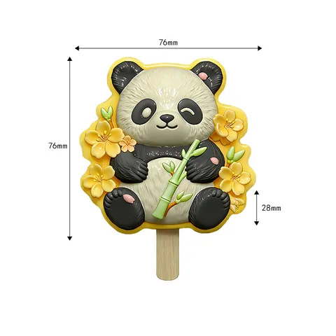 Moule à Glace 3D Panda en Silicone de Qualité Alimentaire Machine à Popsicles Moule DIY Outil de Cuisine Pâtisserie