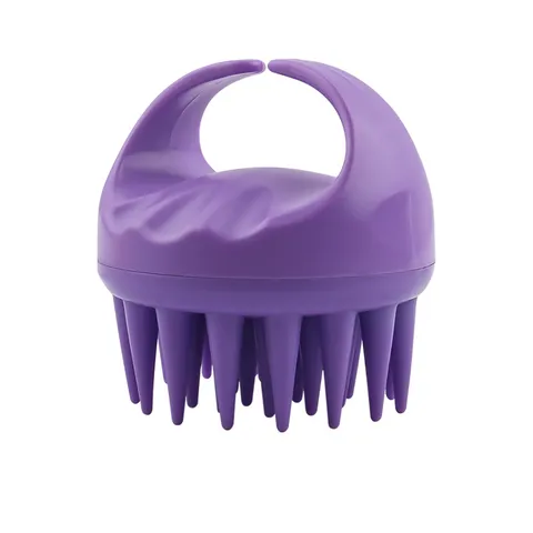 Silicone Shampoo Brush Scalp Massager Soft Bristle Hair Scrubber For Deep Cleaning Dandruff Removal Wet Dry Use Shower Hair Comb