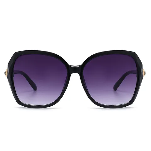 Damen Übergroße Sonnenbrille UV400 Schutz Verlaufgläser Mode Vintage Quadratisch PC Rahmen Legierung Strass Dekor Sonnenbrille