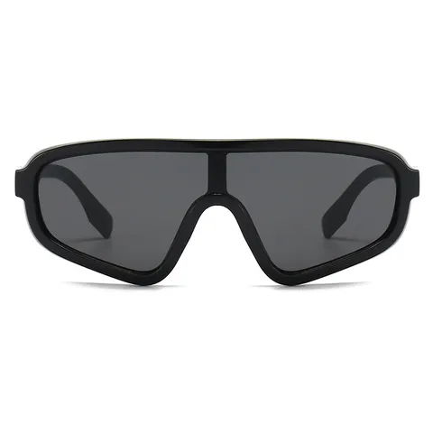 Oversized Shield Sunglasses For Men Women Y2K Futuristic Wrap Around Cycling Goggles Fashion Windproof Sports Mirror Shades