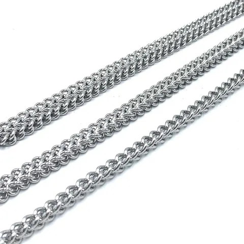 Minimalist 304 Stainless Steel Dragon Bone Chain Necklace For Women Men Trendy Hip Hop Double Sided Geometric Link Chain