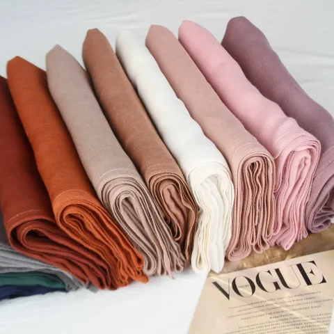 Women's Solid Color Modal Scarf Lightweight Breathable Sun Protection Shawl Versatile Long Headscarf Fashion Neckwear
