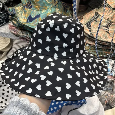 Damen Mode Bedruckter Fischerhut Casual Breite Krempe Sonnenschutz Hut Faltbarer Reise Anglerhut