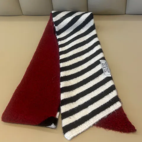 Écharpe Tricotée Chaude d'Hiver pour Femmes Bloc de Couleur Rayé Décontracté Doux Enveloppement de Cou Accessoires Quotidiens d'Extérieur