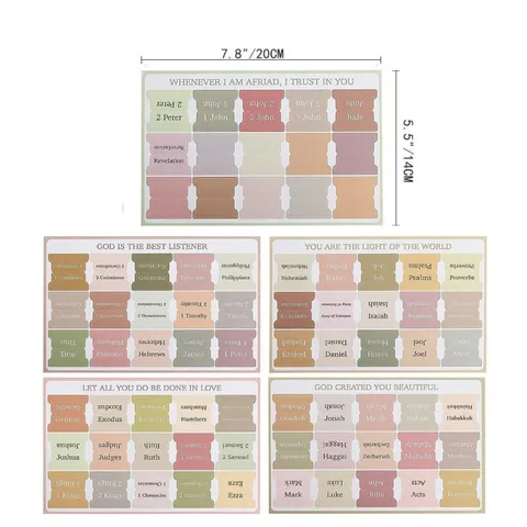 Etichette Indice Bibbia Note Adesive Colorate Etichette per Libri Estetiche per Diari Studio Biblico Forniture per Ufficio e Scuola