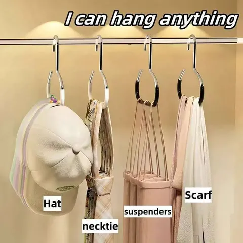 Stainless Steel Hat Hanger Metal Cap Organizer Holder Non Slip Storage Rack For Closet Dormitory Clothes Scarf
