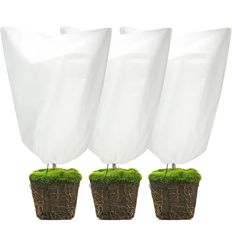 Winter Plant Frost Protection Cover Non-Woven Tree Protector Bag with Drawstring Garden Supply
