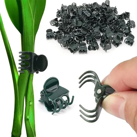 Garden Plant Support Clips Plastic Vine Support Clips For Climbing Flowers Vegetables Orchids Greenhouse Plant Fixer