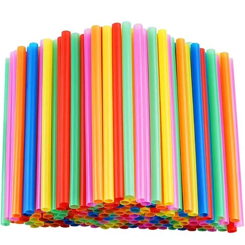 Cannucce in Plastica Monouso in PP Alimentare Cannucce Spesse Diritte Colorate per Bevande Quotidiane di Bubble Tea
