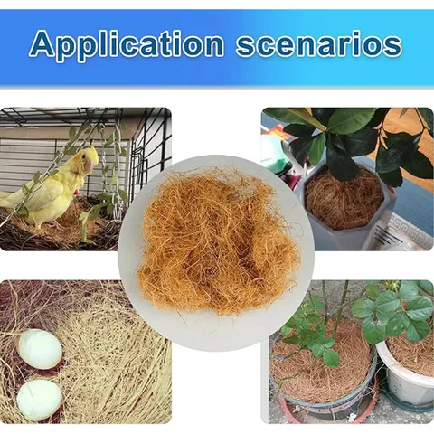 Natural Coconut Palm Fiber For Flower Pot Plant Decor And Bird Nest Pet Nesting Breathable Eco Friendly Gardening Material