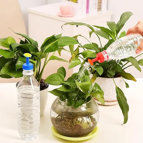 Plastic Potted Plant Watering Sprinkler Bottle Cap Sprayer Garden Irrigation Tool Portable Dual-Head Flower Waterer