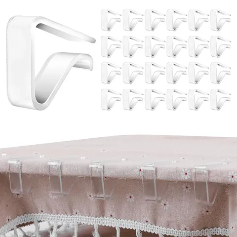 Pinces à Nappe en Plastique Transparent Support de Pince de Nappe Clair pour Table à Manger Cuisine Fête Pique-nique Décoration de Maison