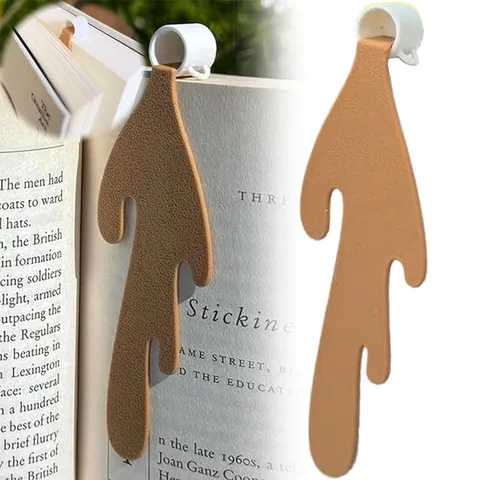Creative Coffee Cup Bookmark Spilled Coffee Leather Bookmark Reading Page Marker Office School Stationery Gift