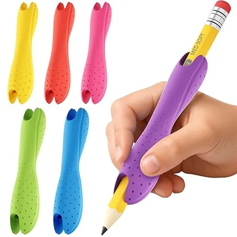 Ergonomic Silicone Pencil Grip Posture Correction Tool Soft Pen Holder For Kids Adults Writing Training Stationery