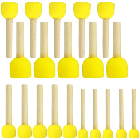 Sellos de Esponja de Hongo para Pintura DIY de Niños Con Mango de Madera Herramientas de Dibujo de Arte Educativo