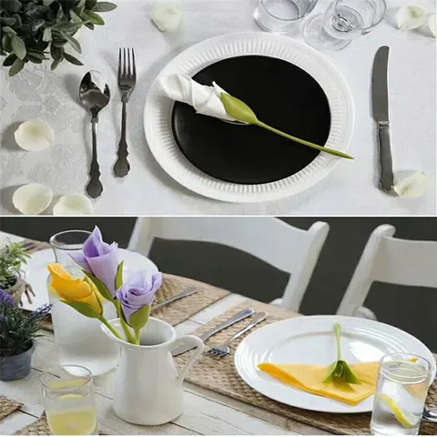Creative Tulip Napkin Holder Plastic Flower Origami Tool Romantic Table Setting Dinner Party Decor Kitchen Accessories