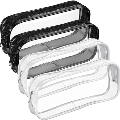 Large Capacity Transparent Makeup Bag Waterproof PVC Travel Cosmetic Pouch Clear Toiletry Bag With Zipper For Women Men