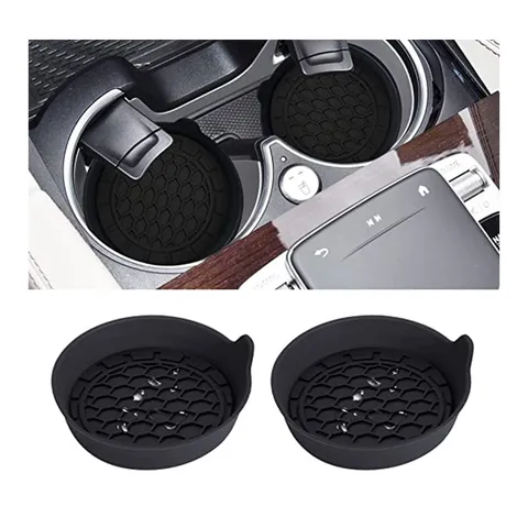 Sottobicchiere per Auto in Silicone Antiscivolo Isolato Termicamente Tappetino per Portabicchieri Anti-Versamento Accessori Interni