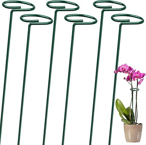 Green Iron Plant Support Stake Rose Trellis Potted Flower Fixed Garden Stake Plant Support Ring For Home