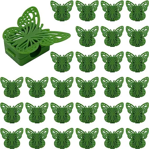 Green Plant Climbing Wall Fixture Butterfly Shape Vine Fixing Clip Leaf Plant Support Holder For Home Garden