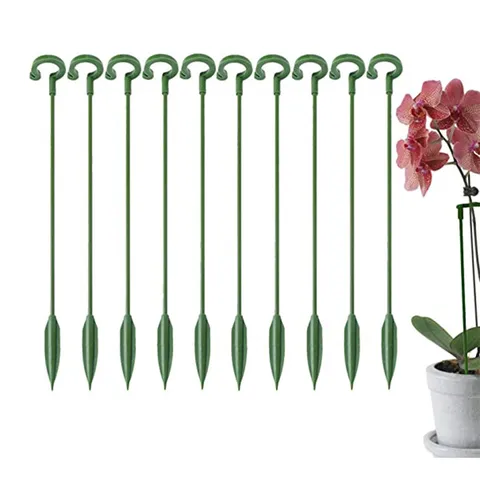 Green Plastic Phalaenopsis Plant Support Stakes Garden Flower Stem Support Rings For Potted Plants Home Gardening